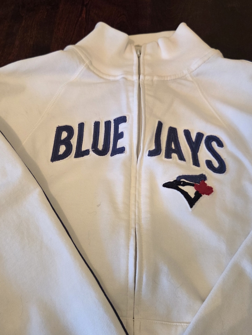 47 Brand White and Blue Blue Jays Zip-Up Hoodie - Picture 4 of 9